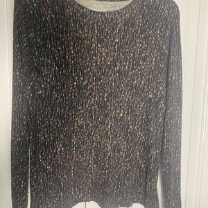 Banana Republic Black and Brown Patterned Tee